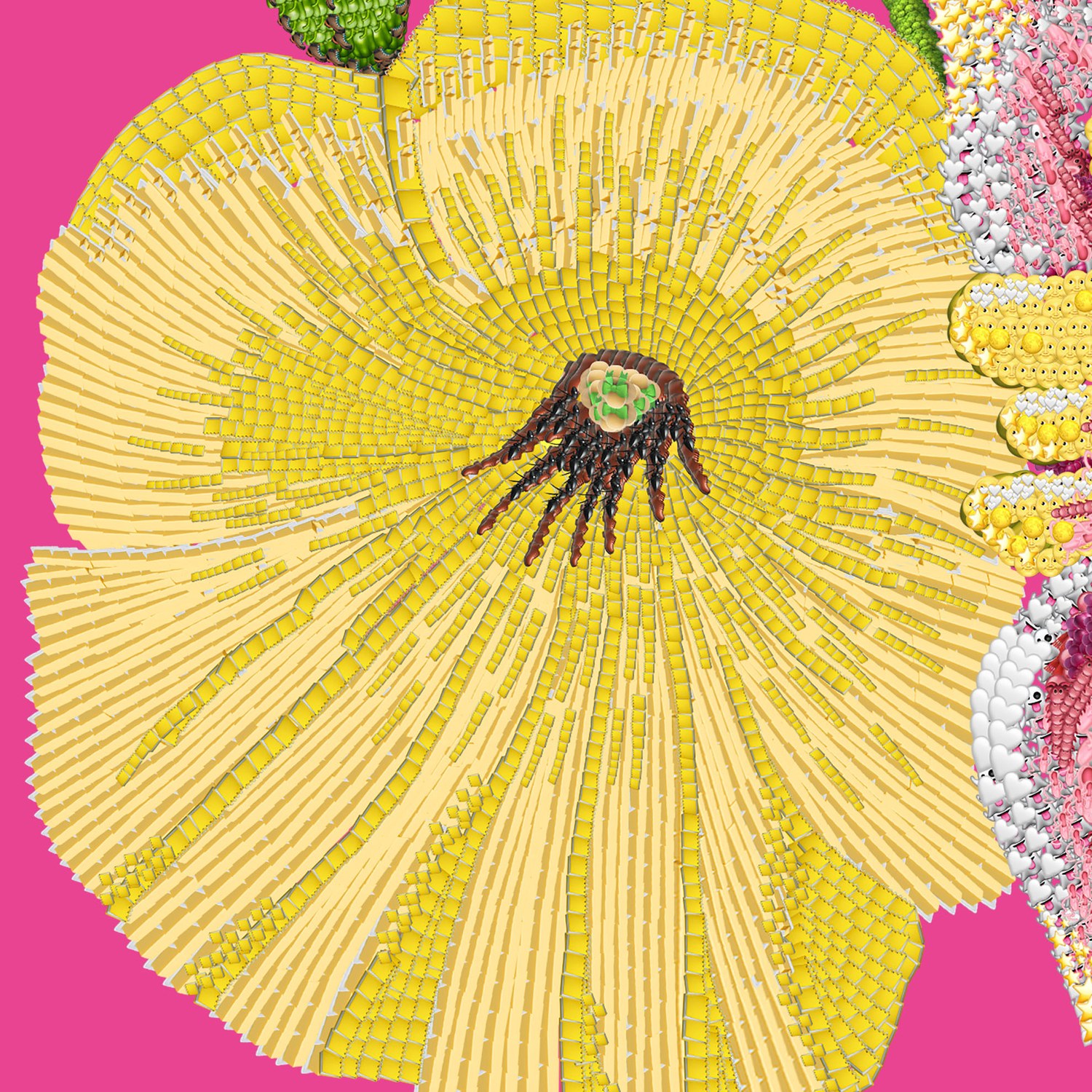 Close-up detail from Blooming in a Pink Paradise
