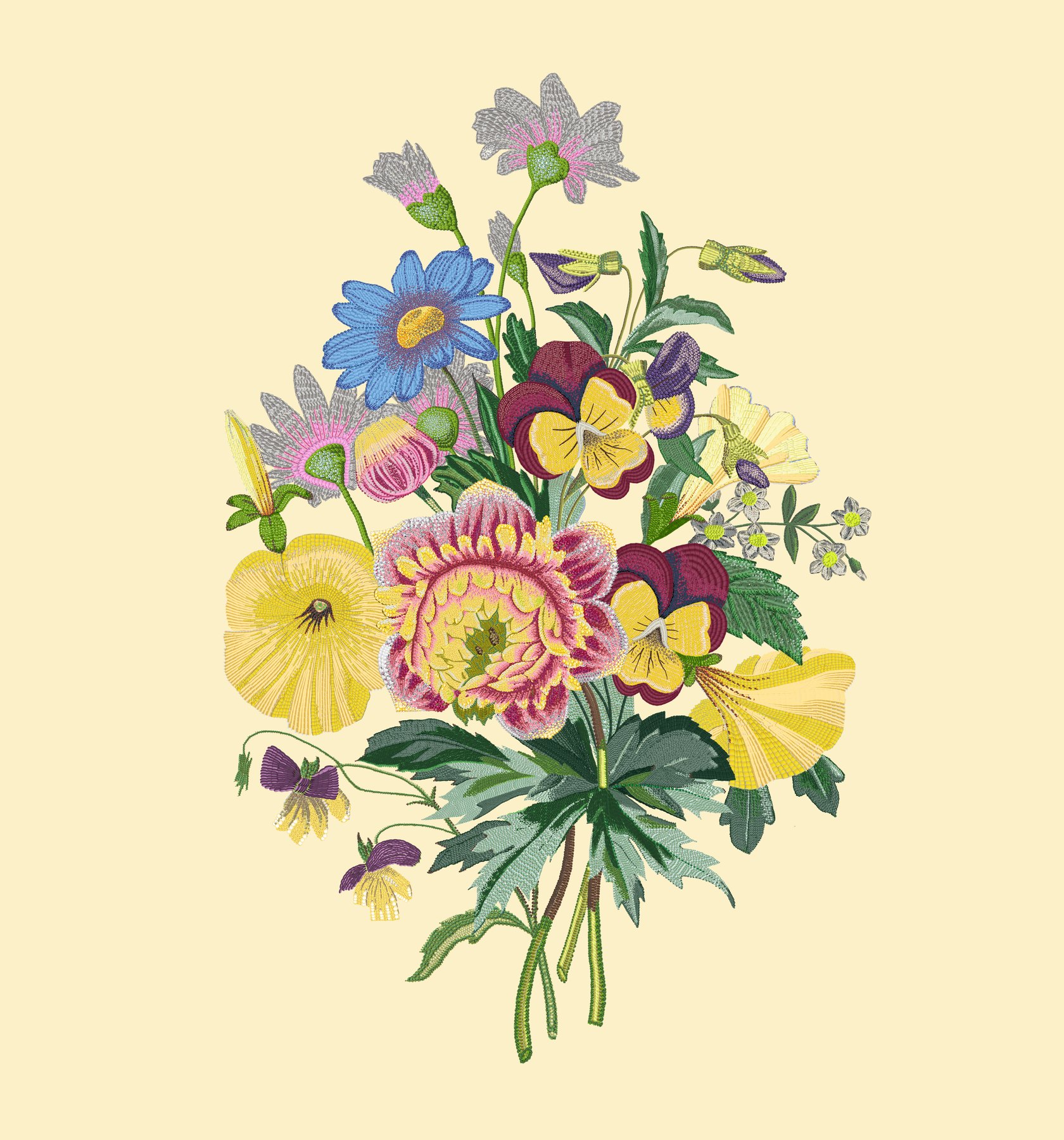 Blooming in a Creamy Field by Mercedes Moreteau