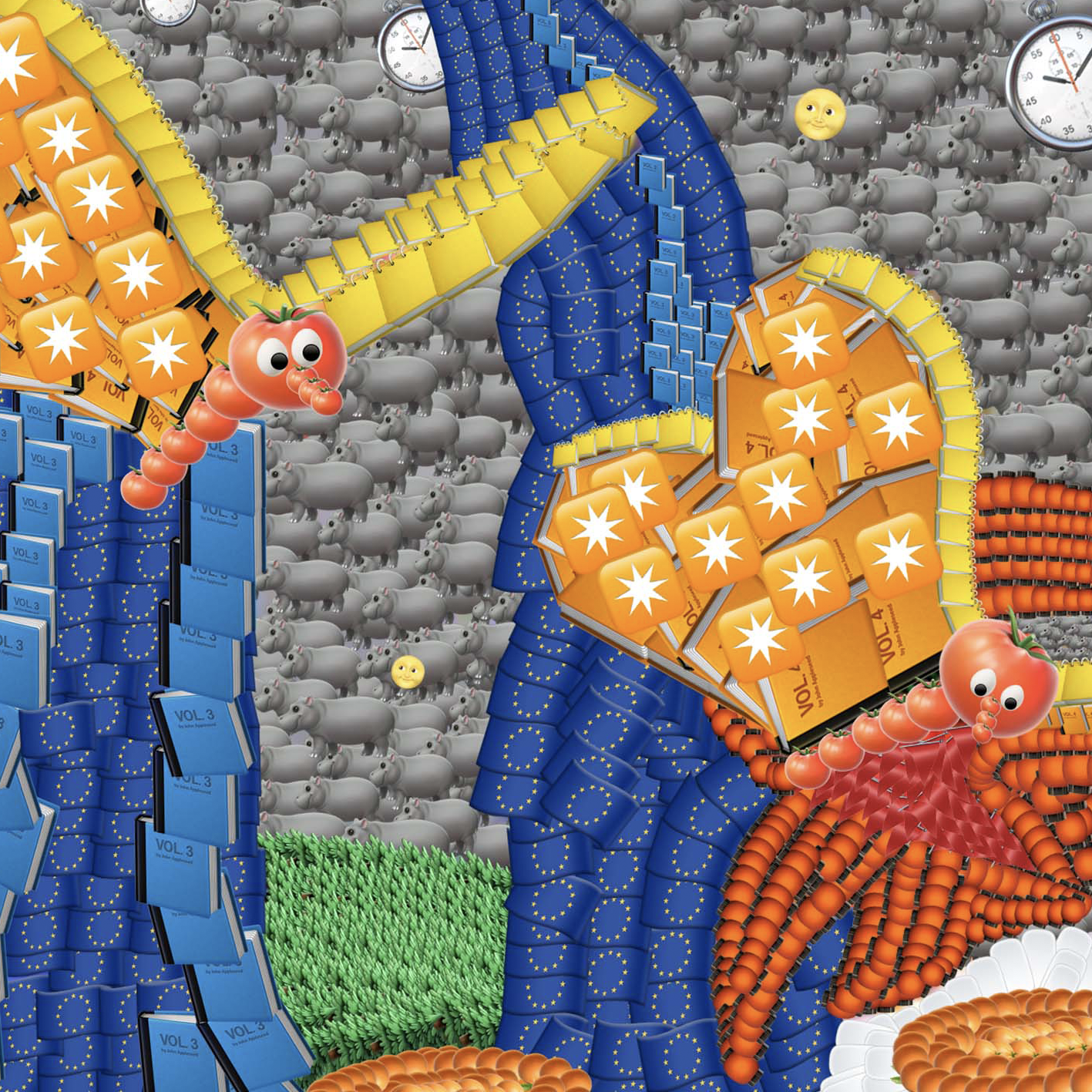 Flying creatures detail from In a World of My Own